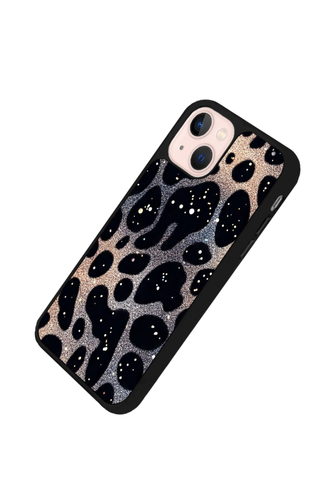 iPhone 15 Uyumlu Hologram Leopar Tasarımlı Glossy Premium Kılıf