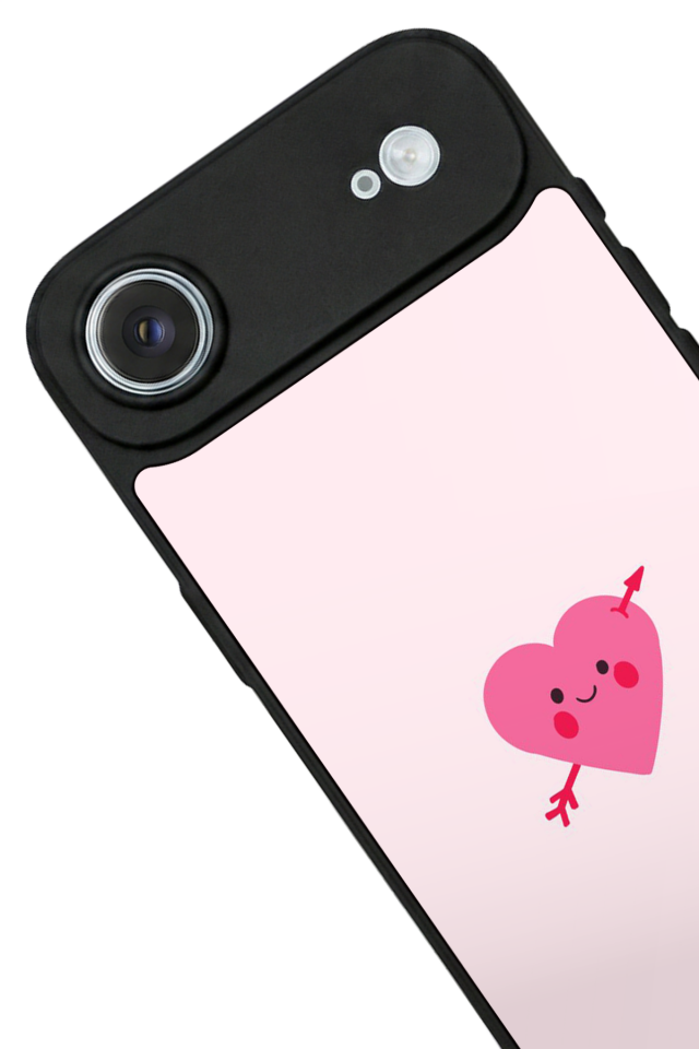 iPhone 17 Air Uyumlu Kalp Love Tasarımlı Glossy Premium Kılıf
