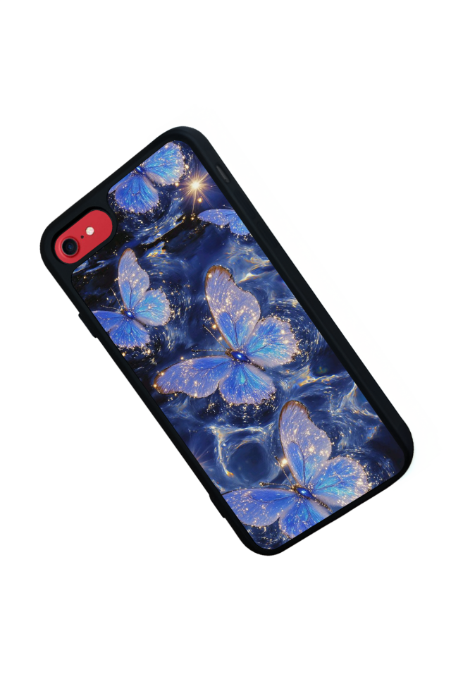 iPhone 8 Uyumlu Kelebek Tasarımlı Glossy Premium Kılıf