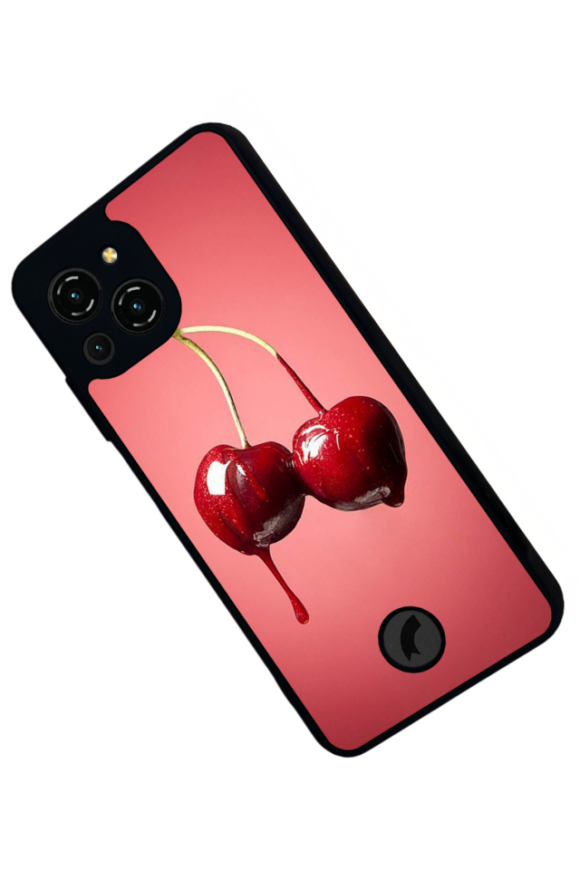 Reeder S23 Pro Max Uyumlu Kiraz Tasarımlı Glossy Premium Kılıf