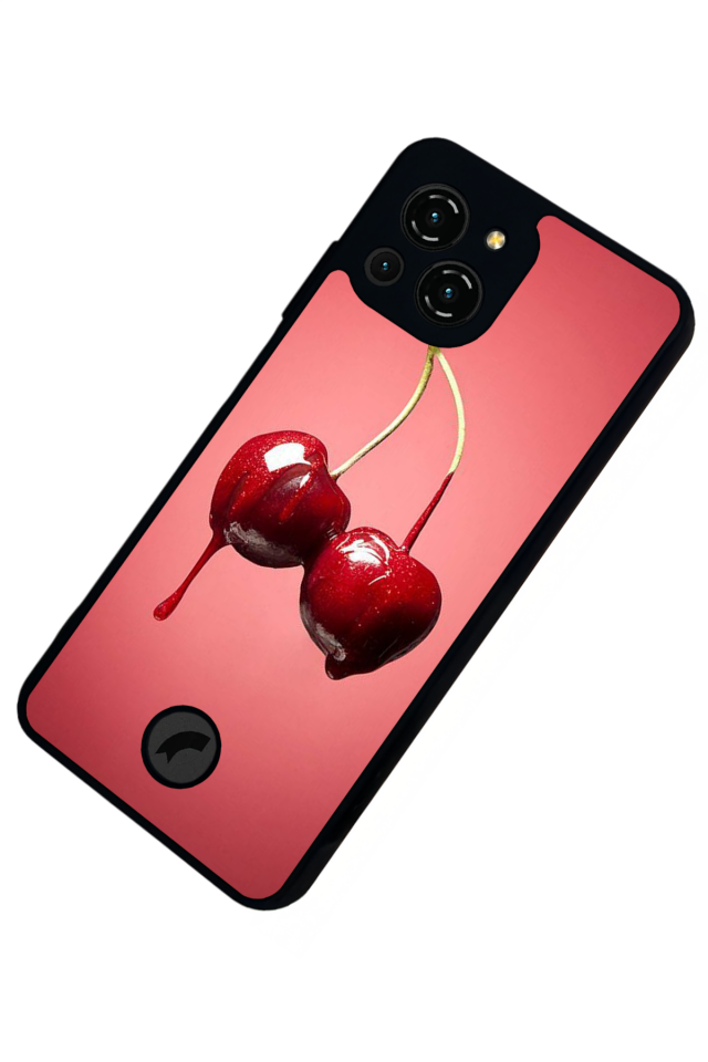 Reeder S23 Pro Max Uyumlu Kiraz Tasarımlı Glossy Premium Kılıf