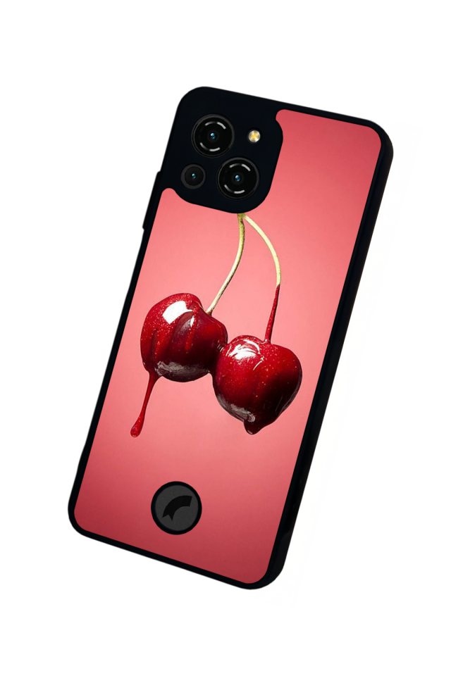 Reeder S23 Pro Max Uyumlu Kiraz Tasarımlı Glossy Premium Kılıf