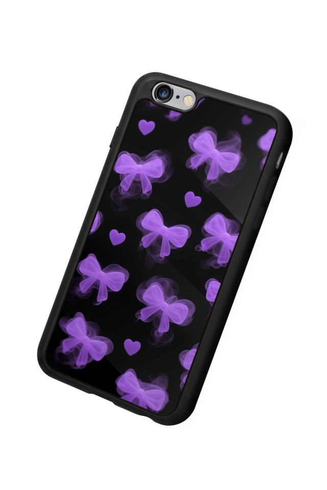 iPhone 6s Plus Uyumlu Kurdele Tasarımlı Glossy Premium Kılıf