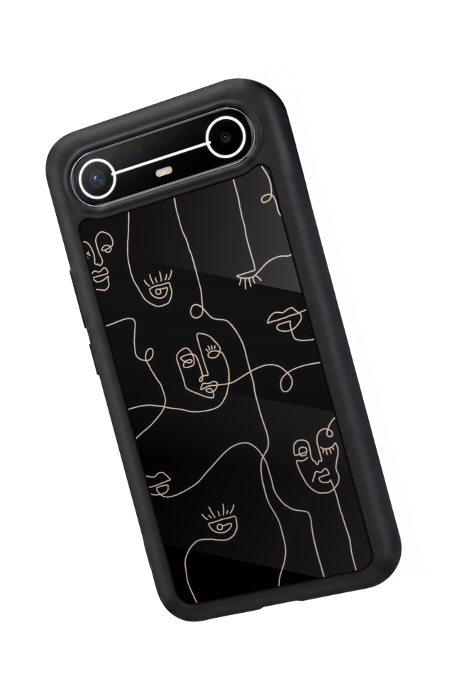 Tecno Spark Slim 5G Uyumlu Line Art Tasarımlı Glossy Premium Kılıf