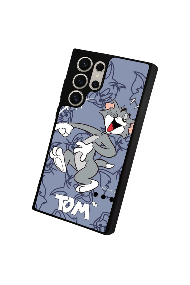 Samsung Galaxy S23 Ultra Uyumlu Tom And Jerry Tasarımlı Glossy Premium Kılıf