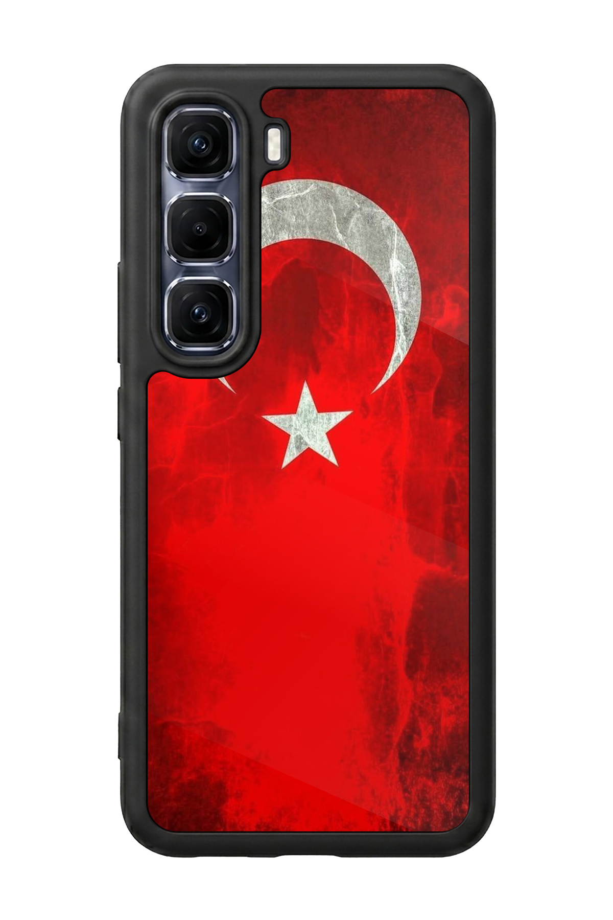 Infinix Hot 60 Pro Plus Uyumlu Türk Bayragi Tasarımlı Glossy Premium Kılıf