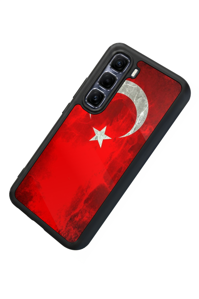 Infinix Hot 60 Pro Plus Uyumlu Türk Bayragi Tasarımlı Glossy Premium Kılıf