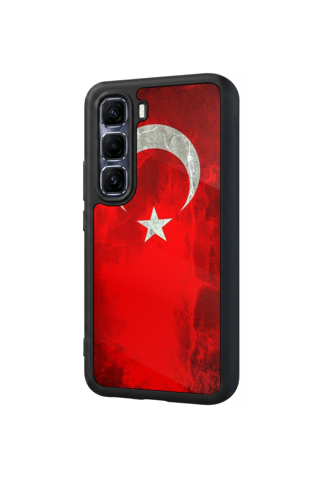 Infinix Hot 60 Pro Plus Uyumlu Türk Bayragi Tasarımlı Glossy Premium Kılıf
