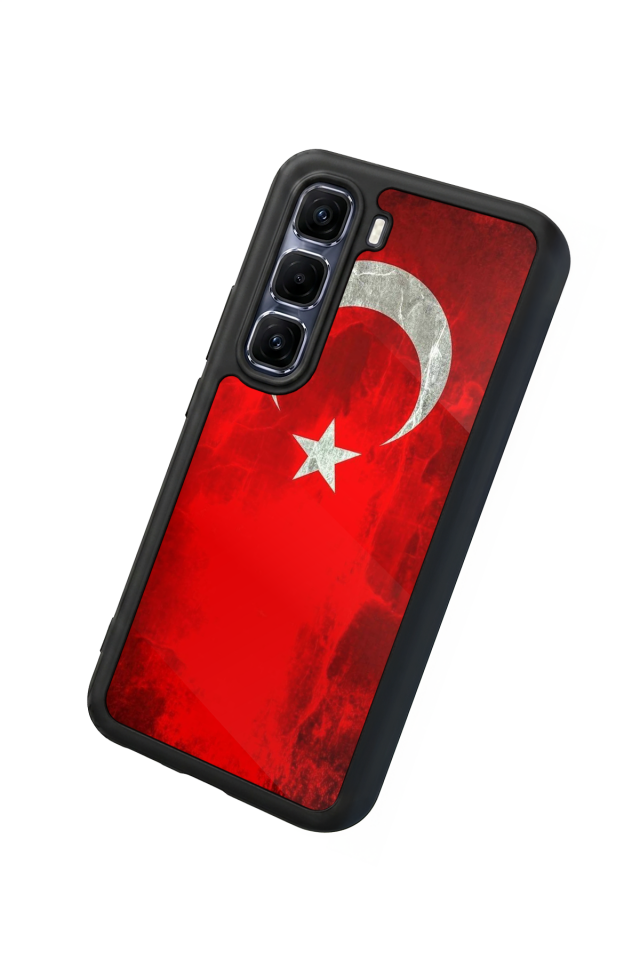 Infinix Hot 60 Pro Plus Uyumlu Türk Bayragi Tasarımlı Glossy Premium Kılıf