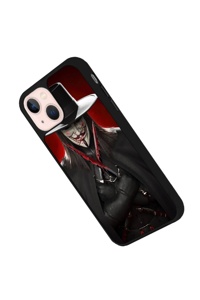 iPhone 14 Plus Uyumlu Vendetta Tasarımlı Glossy Premium Kılıf