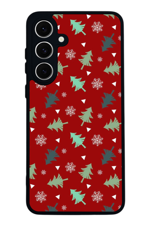 Samsung Galaxy S24 FE Uyumlu Yilbasi Christmas Tasarımlı Glossy Premium Kılıf