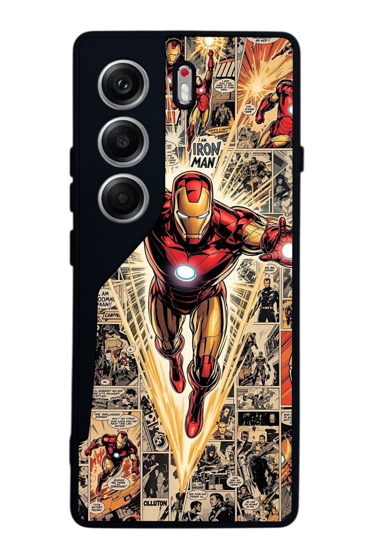 Tecno Camon 40 Uyumlu Iron Man ( Demir Adam ) Tasarımlı Glossy Premium Kılıf