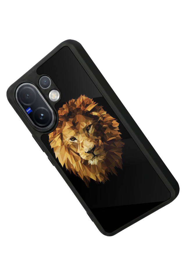 Vivo V60 Uyumlu Aslan Tasarımlı Glossy Premium Kılıf