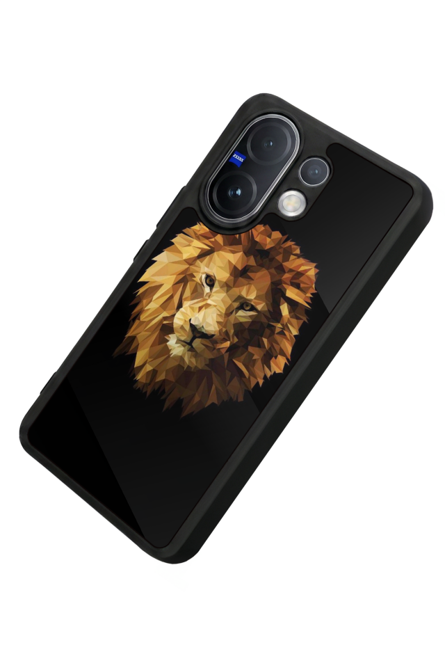 Vivo V60 Uyumlu Aslan Tasarımlı Glossy Premium Kılıf