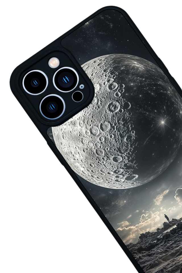 iPhone 13 Pro Max Uyumlu Ay Tasarımlı Glossy Premium Kılıf