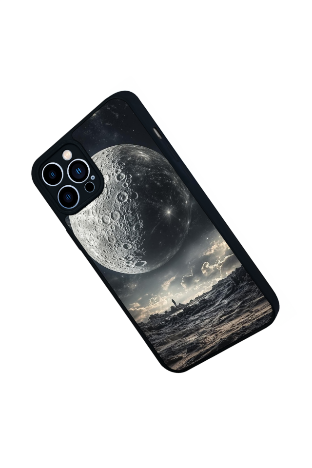 iPhone 13 Pro Max Uyumlu Ay Tasarımlı Glossy Premium Kılıf