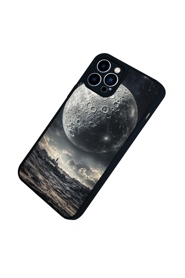 iPhone 13 Pro Max Uyumlu Ay Tasarımlı Glossy Premium Kılıf