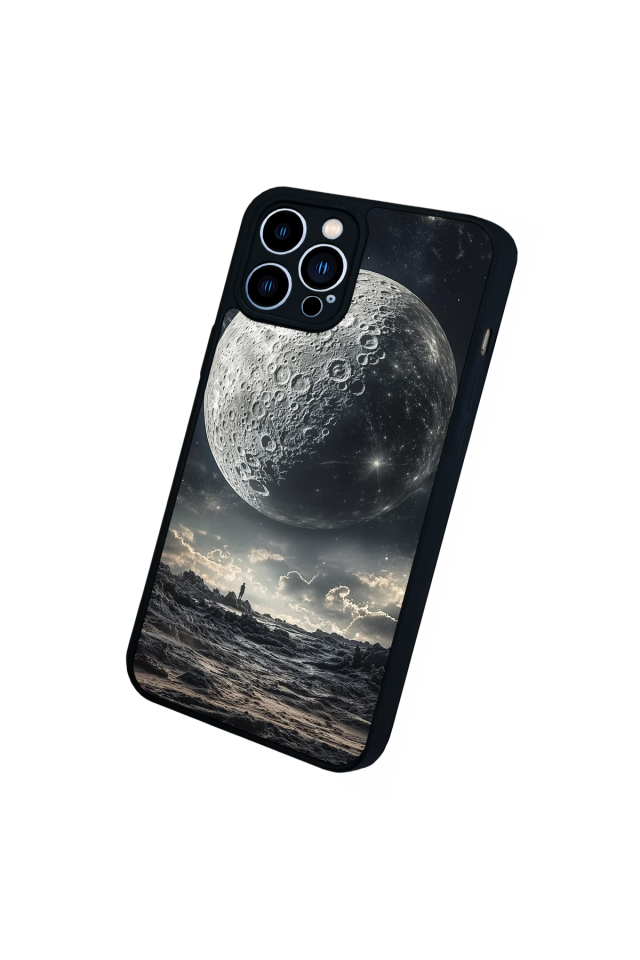 iPhone 13 Pro Max Uyumlu Ay Tasarımlı Glossy Premium Kılıf