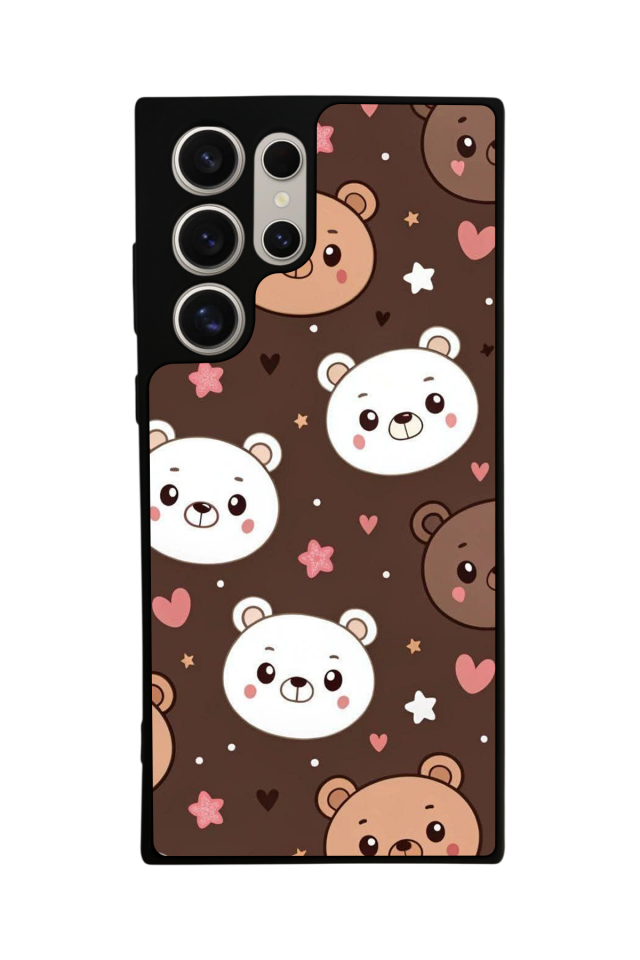 Samsung Galaxy S24 Ultra Uyumlu Ayı Tasarımlı Glossy Premium Kılıf