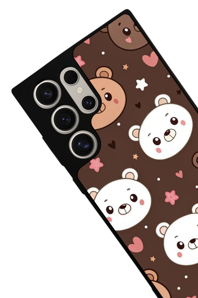 Samsung Galaxy S24 Ultra Uyumlu Ayı Tasarımlı Glossy Premium Kılıf