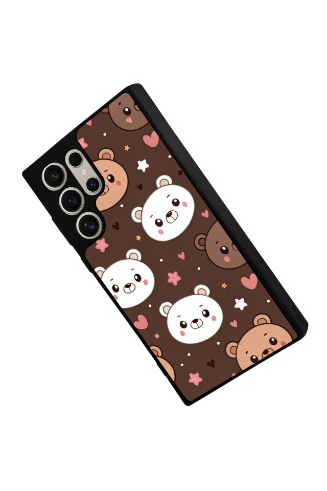 Samsung Galaxy S24 Ultra Uyumlu Ayı Tasarımlı Glossy Premium Kılıf