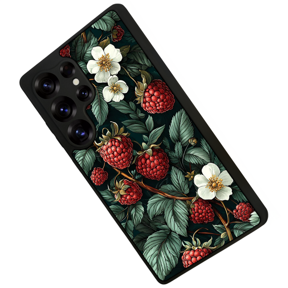 Samsung Galaxy S25 Ultra Uyumlu Botanik Tasarımlı Glossy Premium Kılıf