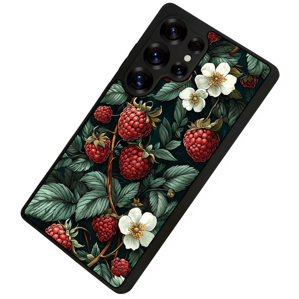 Samsung Galaxy S25 Ultra Uyumlu Botanik Tasarımlı Glossy Premium Kılıf