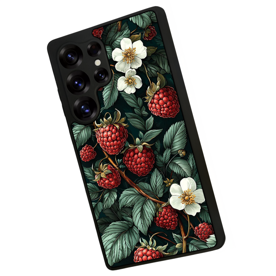 Samsung Galaxy S25 Ultra Uyumlu Botanik Tasarımlı Glossy Premium Kılıf