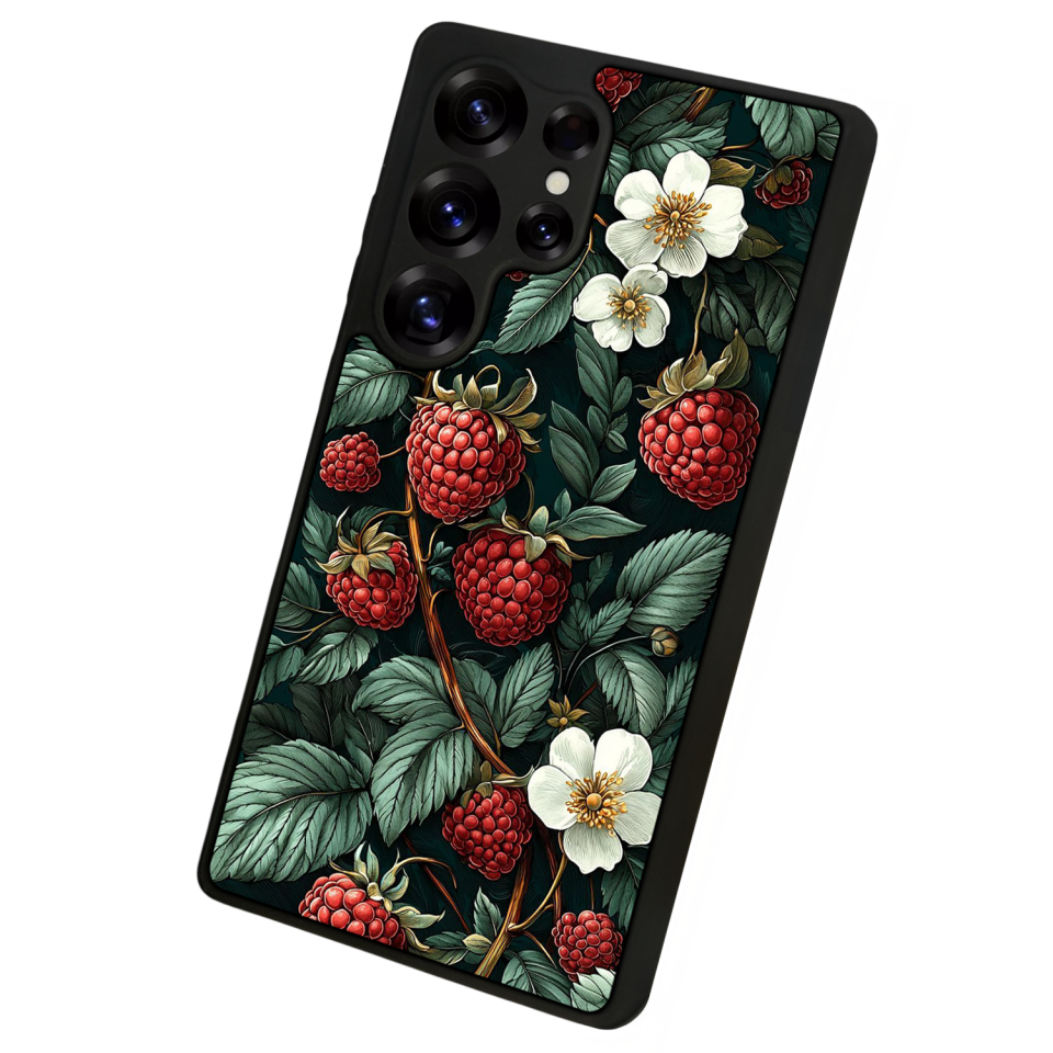 Samsung Galaxy S25 Ultra Uyumlu Botanik Tasarımlı Glossy Premium Kılıf