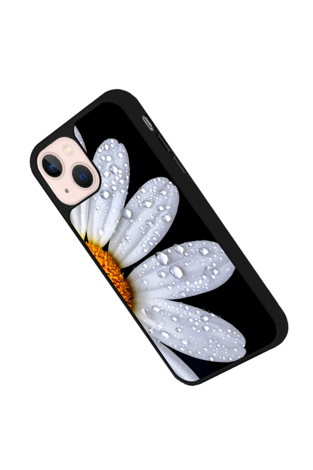 iPhone 13/14 Uyumlu Cicek Tasarımlı Glossy Premium Kılıf
