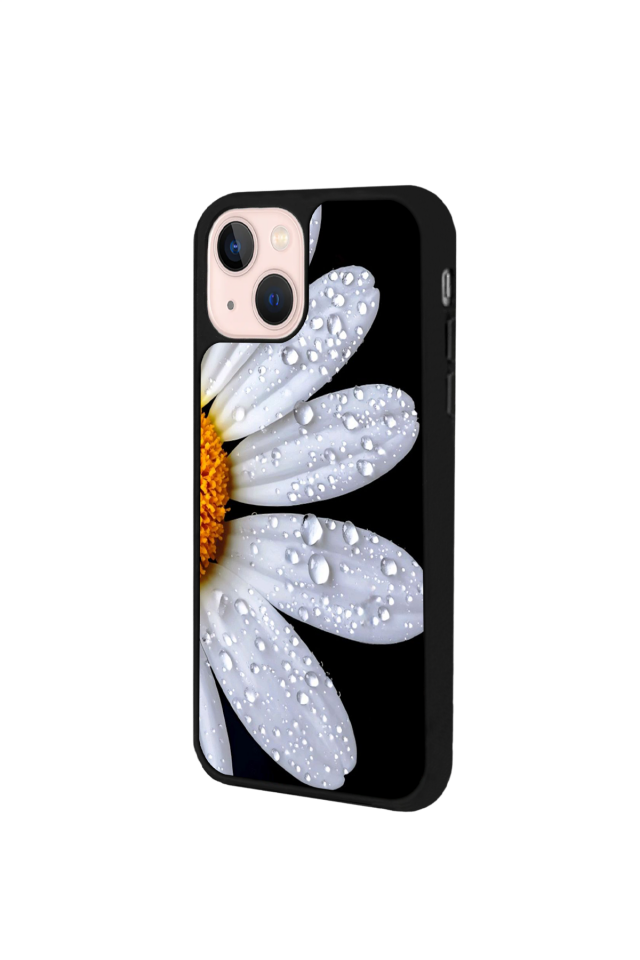 iPhone 13/14 Uyumlu Cicek Tasarımlı Glossy Premium Kılıf