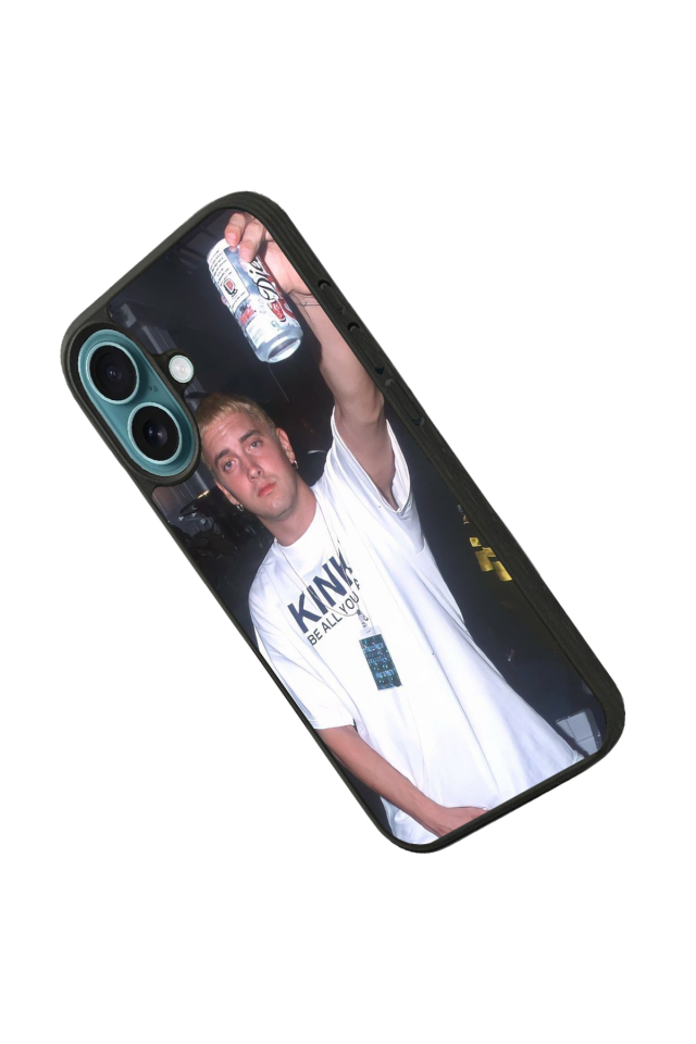 iPhone 16 Uyumlu Eminem Tasarımlı Glossy Premium Kılıf