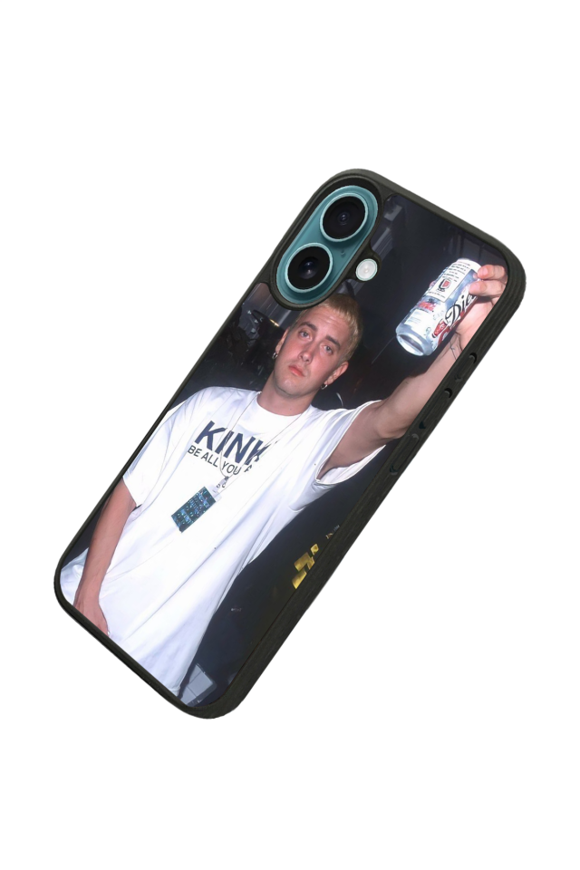 iPhone 16 Uyumlu Eminem Tasarımlı Glossy Premium Kılıf