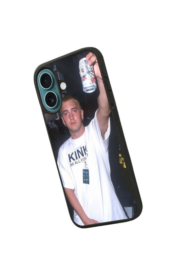 iPhone 16 Uyumlu Eminem Tasarımlı Glossy Premium Kılıf