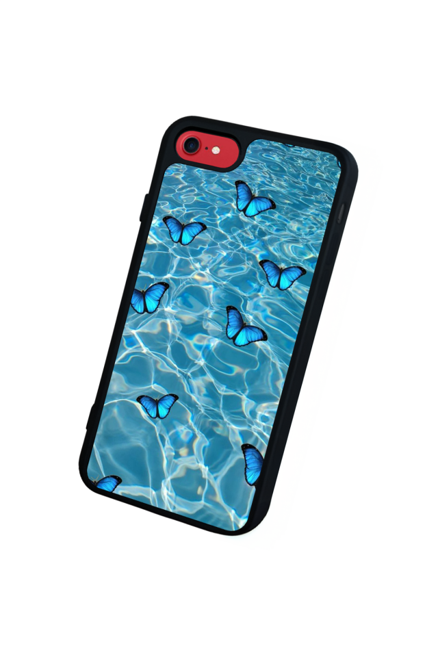 iPhone 8 Uyumlu Kelebek Tasarımlı Glossy Premium Kılıf