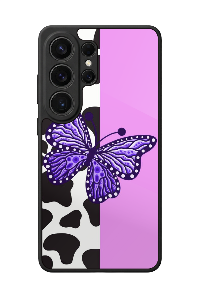 Samsung Galaxy S26 Ultra Uyumlu Kelebek Tasarımlı Glossy Premium Kılıf