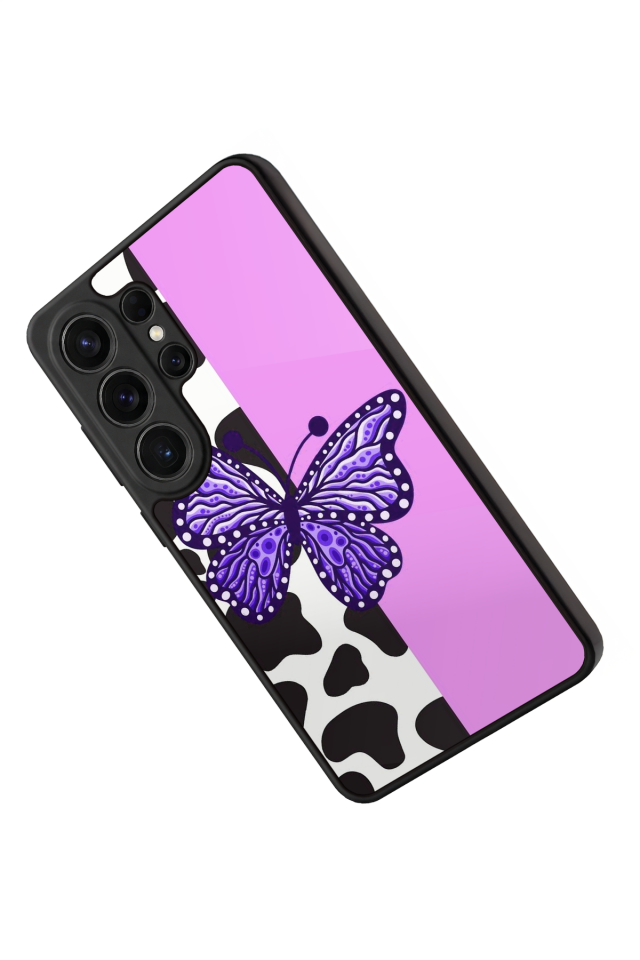 Samsung Galaxy S26 Ultra Uyumlu Kelebek Tasarımlı Glossy Premium Kılıf