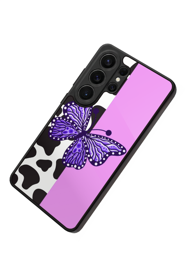 Samsung Galaxy S26 Ultra Uyumlu Kelebek Tasarımlı Glossy Premium Kılıf