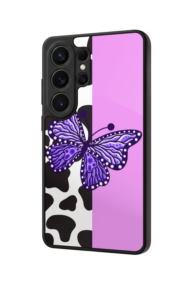 Samsung Galaxy S26 Ultra Uyumlu Kelebek Tasarımlı Glossy Premium Kılıf