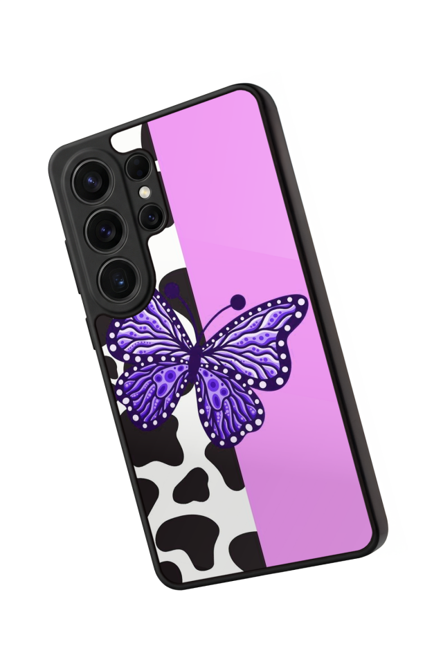 Samsung Galaxy S26 Ultra Uyumlu Kelebek Tasarımlı Glossy Premium Kılıf