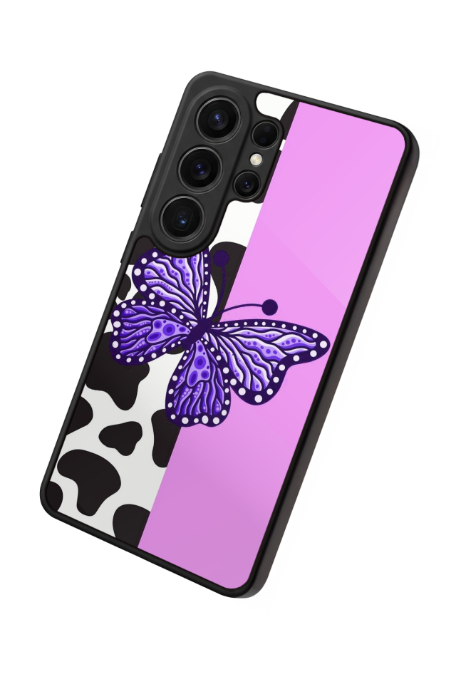 Samsung Galaxy S26 Ultra Uyumlu Kelebek Tasarımlı Glossy Premium Kılıf