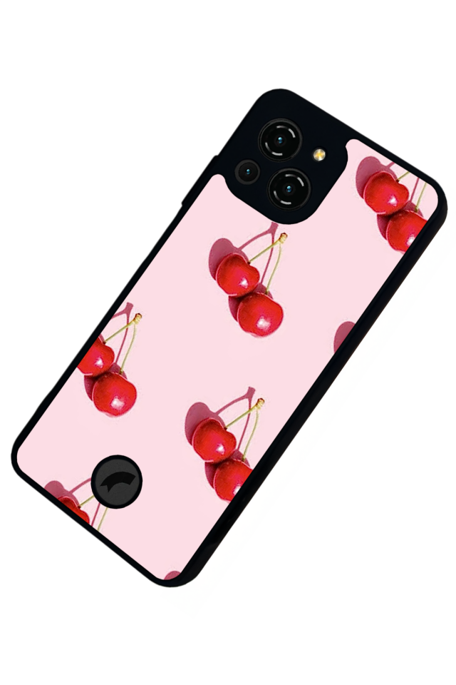 Reeder S23 Pro Max Uyumlu Kiraz Tasarımlı Glossy Premium Kılıf