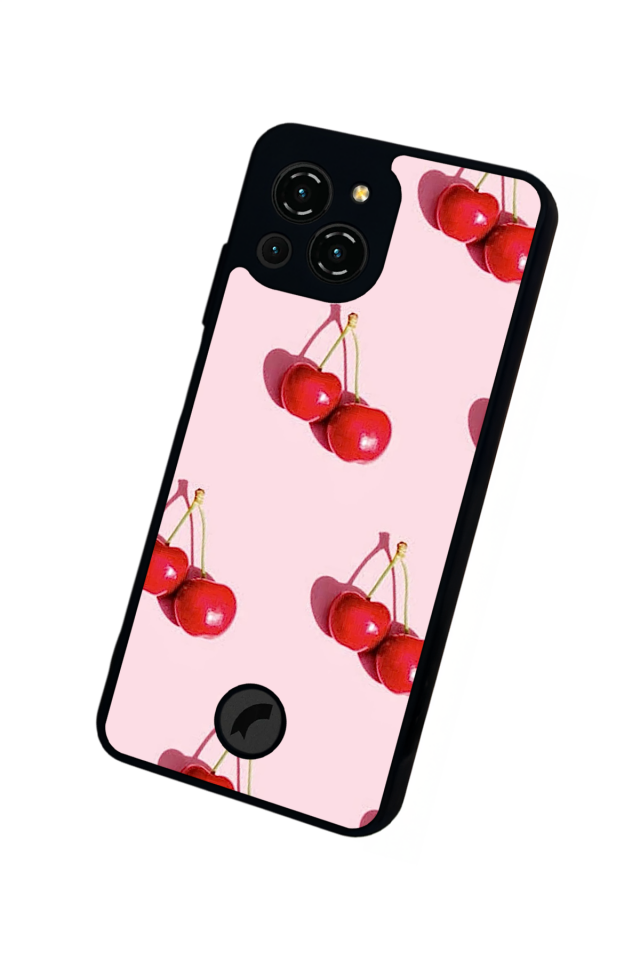 Reeder S23 Pro Max Uyumlu Kiraz Tasarımlı Glossy Premium Kılıf