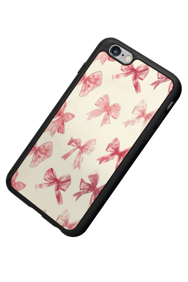 iPhone 6s Plus Uyumlu Kurdele Tasarımlı Glossy Premium Kılıf