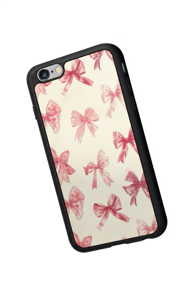 iPhone 6s Plus Uyumlu Kurdele Tasarımlı Glossy Premium Kılıf