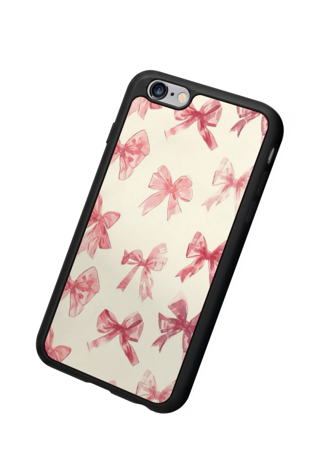 iPhone 6s Plus Uyumlu Kurdele Tasarımlı Glossy Premium Kılıf