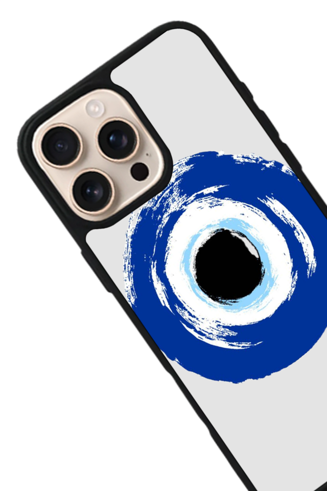 iPhone 16 Pro Max Uyumlu Nazar Tasarımlı Glossy Premium Kılıf