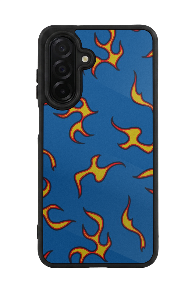Samsung Galaxy A26 Uyumlu Retro Flame Patterns Tasarımlı Glossy Premium Kılıf