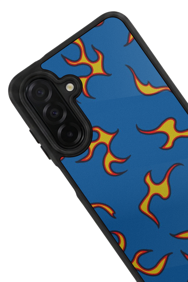 Samsung Galaxy A26 Uyumlu Retro Flame Patterns Tasarımlı Glossy Premium Kılıf