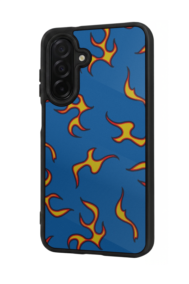 Samsung Galaxy A26 Uyumlu Retro Flame Patterns Tasarımlı Glossy Premium Kılıf